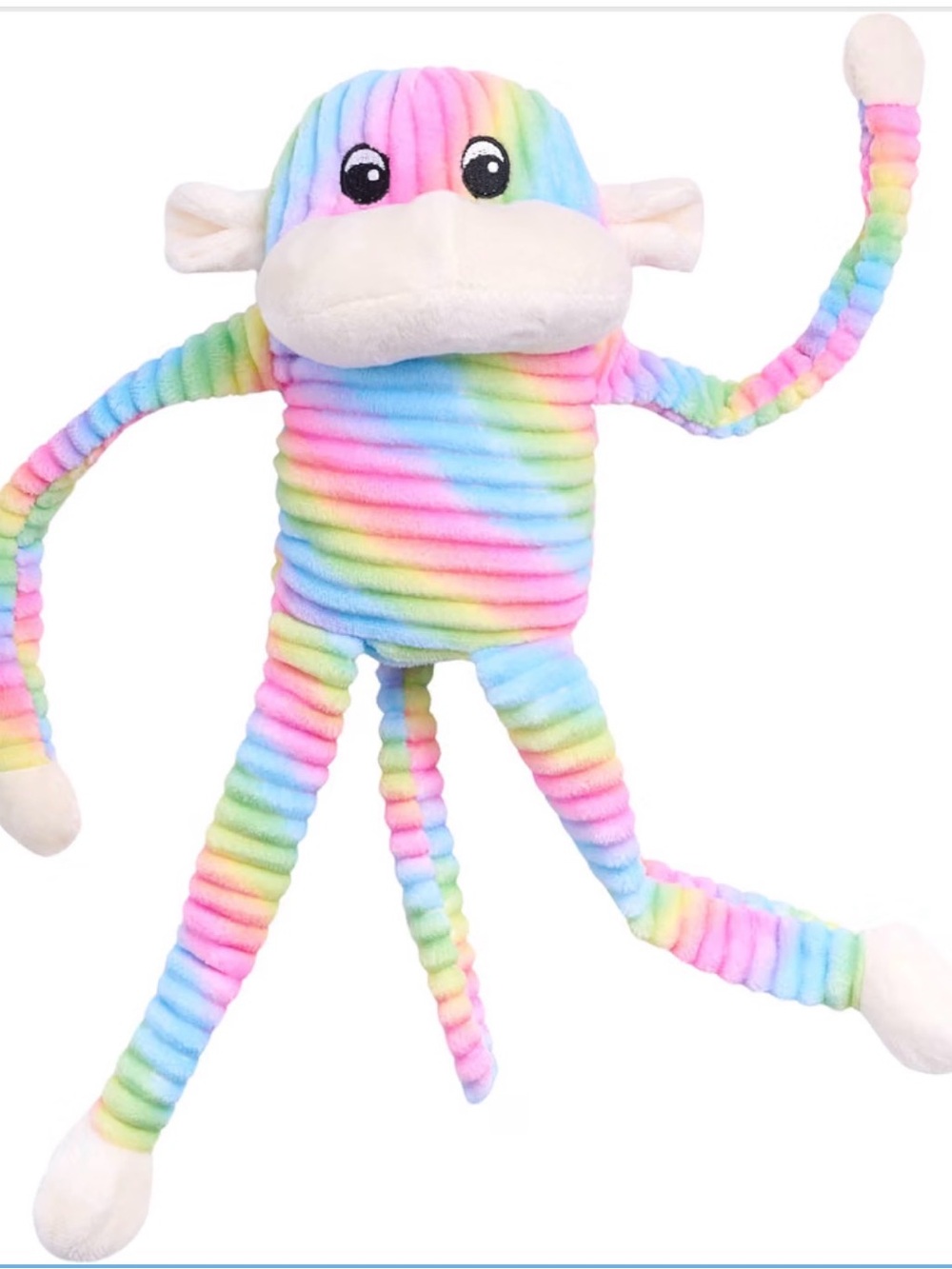 ZippyPaws - Spencer The Crinkle Monkey Dog Toy, Squeaker and Crinkle Plush Toy
